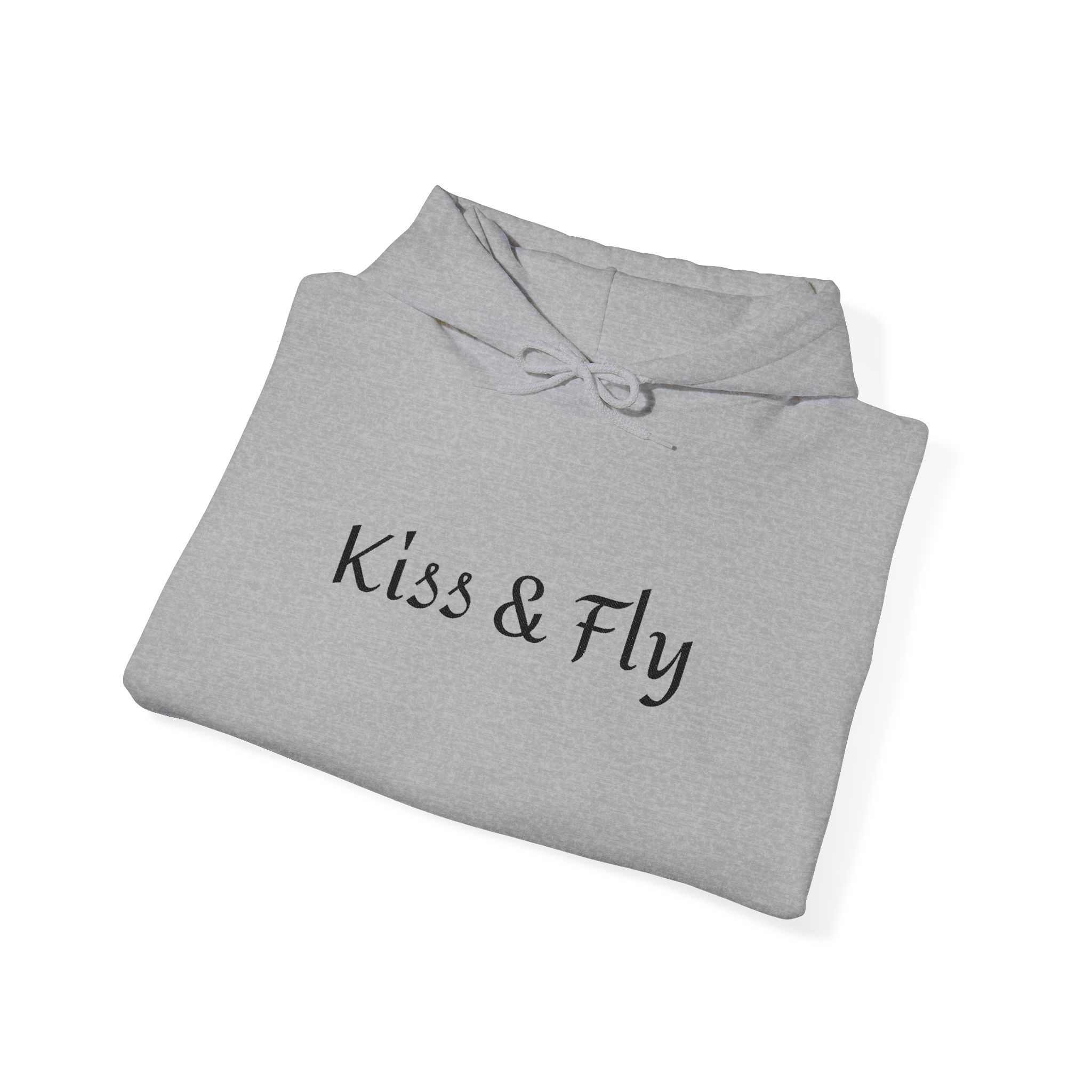 Kiss & Fly Hoodie — Minimal Script Pullover for Travel & Everyday Wear - Image 12