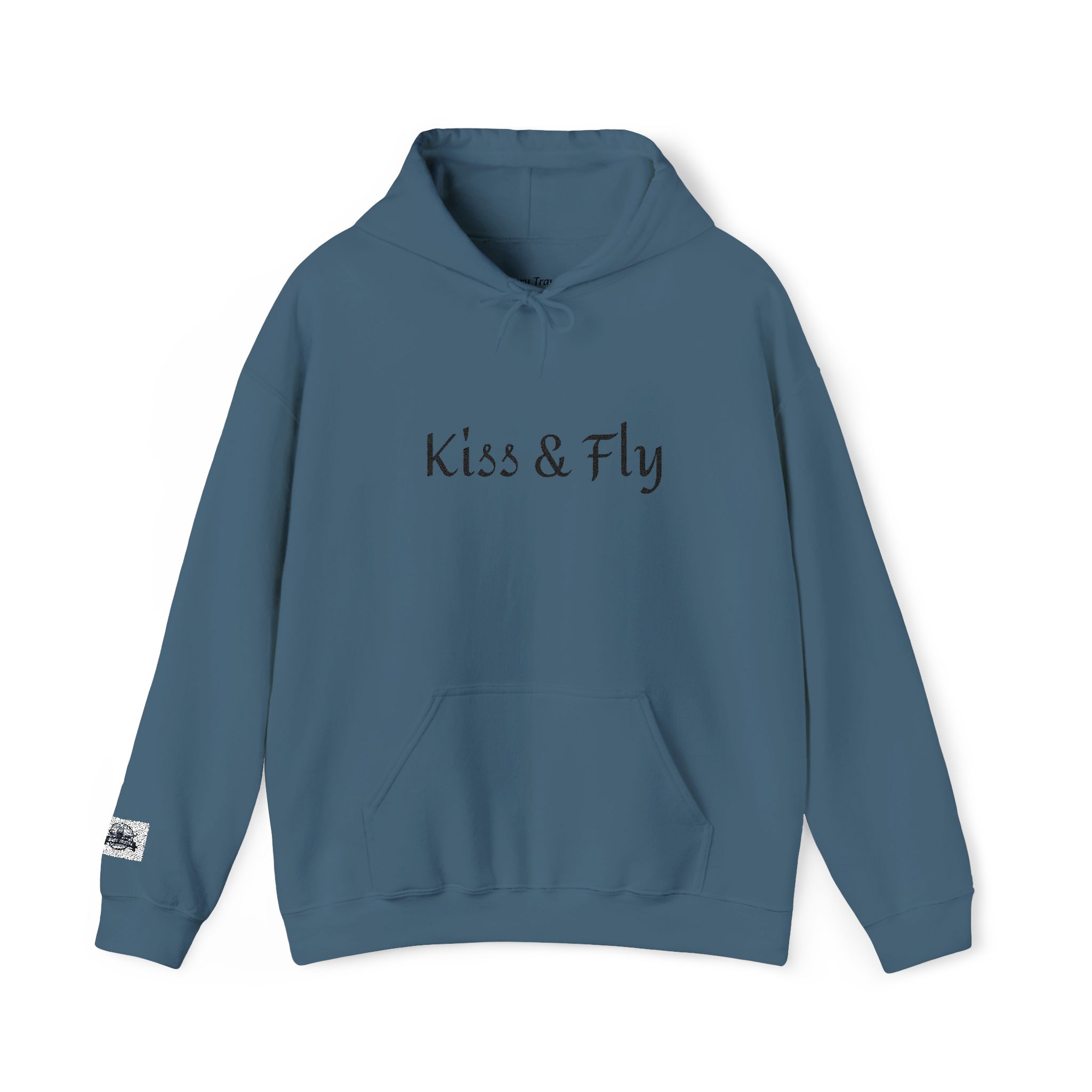 Kiss & Fly Hoodie — Minimal Script Pullover for Travel & Everyday Wear - Image 17